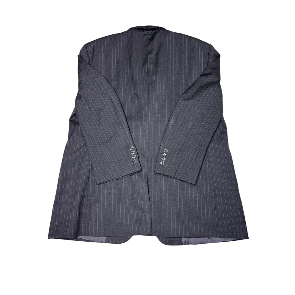 Brooks Brothers 1818 Madison Pinstripe Wool Blazer‎ Mens 46R Dark Gray USA